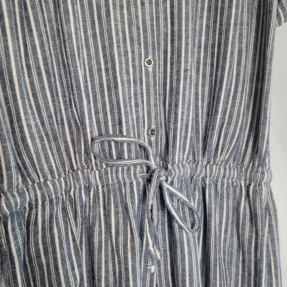 Old Navy Striped Linen Blend Resort Beachy Romper/Jumper Women's Size Large - Picture 4 of 11